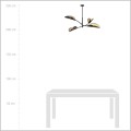 Emibig lampa-do-salonu Lotus 4 Black-Gold 1158-4 wysokość 51 cm