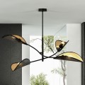 lampa sufitowa do pokoju Emibig Lotus 4 Black/Gold 1158-4
