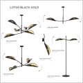 rodzina lamp Emibig Lotus Black/Gold