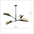 Emibig lampa wisząca Lotus 4 Black/Gold 1158-4 średnica 102cm