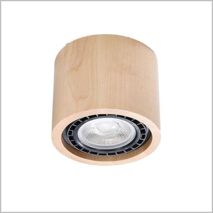reflektor sufitowy w drewnianej obudowie Sollux Basi 1 SL-0913