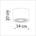 reflektor sufitowy 14 cm żarówka AR111 Sollux Basi 1 SL-0913