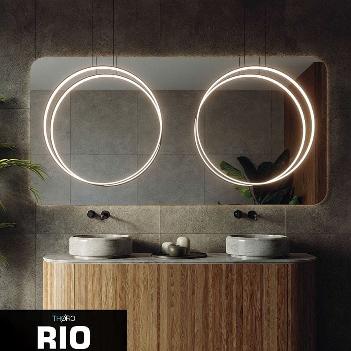 złote lampy LED do łazienki Thoro Rio