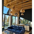 lampy wiszące z naturalnej sklejki drewnianej Burgo Light Prestige