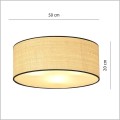 plafon sufitowy 50 cmw stylu etnicznym Aston Rattan 1149-3 Emibig