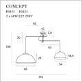 Concept lampa sufitowa szerokość 170 cm Maxlight