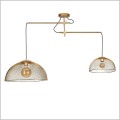 elegancka złota lampa wisząca z dwoma kloszami Maxlight Concept P0454