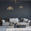 złota lampa sufitowa do dużego salony Concept Maxlight P0454