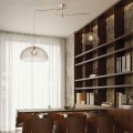 elegancka złota lampa wisząca nad stół Concept Maxlight P0454