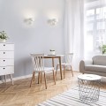 białe kinkiety LED do salonu w stylu skandynawskim Elkim Bracket  622901102