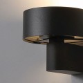 czarny kinkiet metalowy  LED z kloszemElkim Braket 622901103