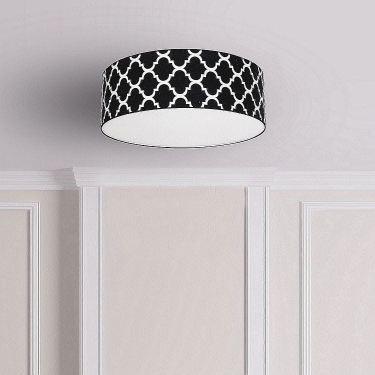 czarna lampa sufitowa abażur 70 cm Milagro Pierre Black