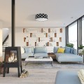 lampa sufitowa z wzorem koniczyny marokańskiej aranżacja Milagro Pierre Black