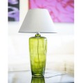 elegancka lampa ze szkła z białym abażurem 4concepts Bilbao Green L019811215
