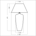 4concepts szklana lampa Bilbao Green wysokość 67 cm