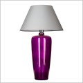 lampa stołowa z fioletowego szkła szary abażur Bilbao Violet 4concepts L019711203