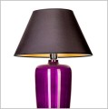 polskie rękodzieło szklana lampa z czarno złotym kloszem Bilbao Violet 4concepts L019711214