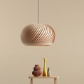 drewniana lampa wisząca nad stół Nature Dark L Aldex