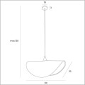 lampa wisząca z dużym kloszem z rattanu Koshi I Maxlight P0498