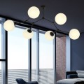 nowoczesna lampa sufitowa klosze kule Emibig Space 6 Black/Opal 1133/6