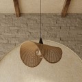 rattanowa lampa wisząca w kształcie kapelusza Koshi I Maxlight P0498