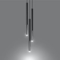 potrójna lampa wisząca czarny chrom Sollux Mozaica SL.0887