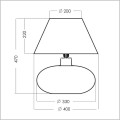 lampa stołowa Tanzania szklana podstawa i abażur 4concepts