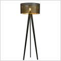 lampa podłogowa na drewnianym trójnogu Emibig Aaston Black-Gold 1148 LP1