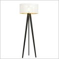 czarny tripod podłogowy z białym abażurem Emibig Aaston White Gold 1147 LP1