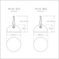 Micante lampy wiszące Mia LED 60 i 80 cm