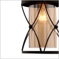 klimatyczna lampa wisząca z bursztynowym kloszem Agar Candellux 31-09579