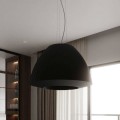 lampa wisząca a dużym czarnym abażurem Bella 60 Sollux SL.0734