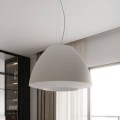 biała lampa wisząca z dużym abażurem Bella 60 Sollux SL.0733