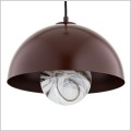czekoladowa lampa wisząca z kloszem ze szkła barwionego Argon PIAVA 8443