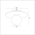 Argon lampa ścienna lub sufitowa 30 cm PIAVA 8446
