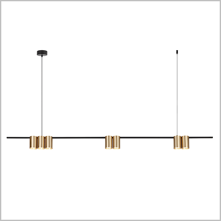 listwa wisząca z 7 reflektorami Genesis Black Gold Milagro ML0372