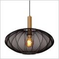 czarno złota lampa wisząca 1 x E27 Lucide Corina 03447/52/30