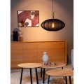 czarna lampa wisząca ze złotymi elementami Lucide Corina 03447/52/30