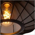 czarna lampa wisząca ze złotymi elementami Lucide Corina 03447/52/30