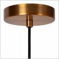 czarna lampa wisząca ze złotymi elementami Lucide Corina 03447/52/30