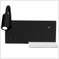 czarny kinkiet LED z półeczką i gniazdem USB Milagro SHELF BLACK ML6344