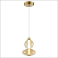 szklane klosze z bursztynowego szkła w stylu art deco 
lampa Daphne Amber Milagro ML0345