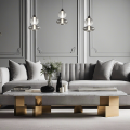 designerka grafitowa szklana lampa do salonu Daphne  Smoked ML0344 Milagro