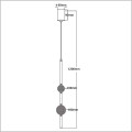LightPrestige Vaku LP-719/2P GD lampa wisząca LED długość 120cm
