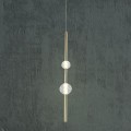 złota lampa wisząca LED w stylu glamour Vaku LightPrestige  LP-719/2P GD
