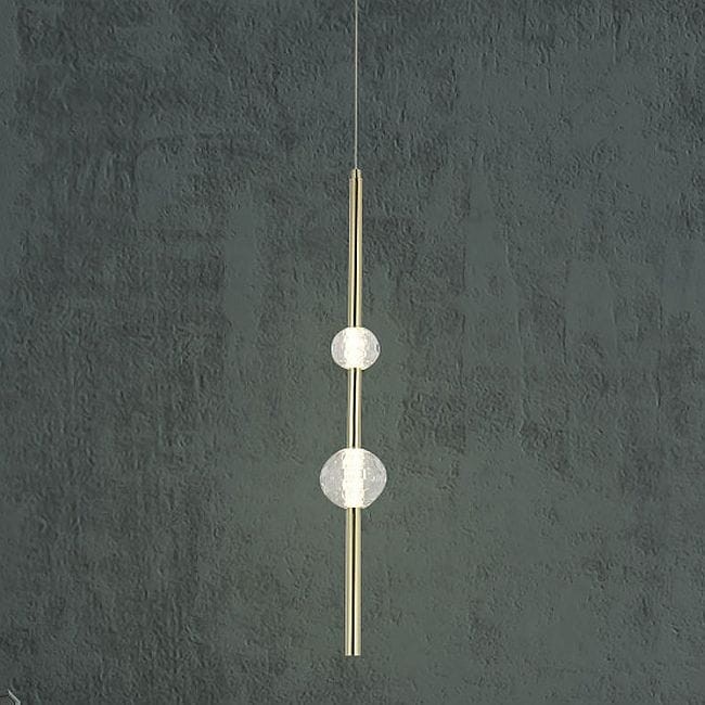 złota lampa wisząca LED w stylu glamour Vaku LightPrestige  LP-719/2P GD