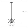 lampa wisząca szklany klosz Sagito Trak Alfa 60753