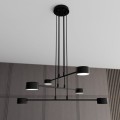 czarna minimalistyczna lampa wisząca Modus 6 Black Emibig 1339/6