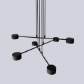 czarna minimalistyczna lampa wisząca Modus 6 Black Emibig 1339/6