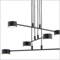 czarna minimalistyczna lampa wisząca Modus 6 Black Emibig 1339/6